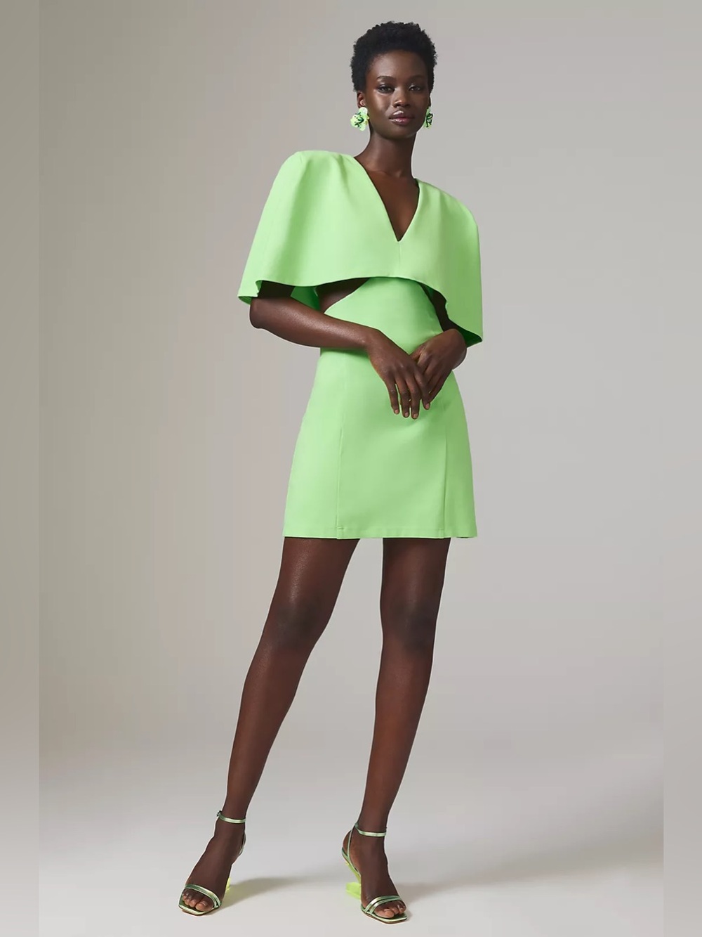 NWT ELLIATT V-Neck Cape Mini Dress M - Picture 4 of 15
